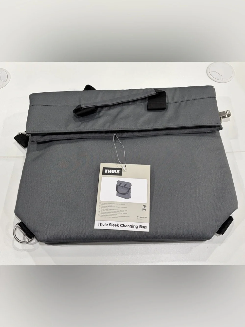 Thule Sleek Changing Bag Shadow Grey NWT Convertible Shoulder Bag Backpack